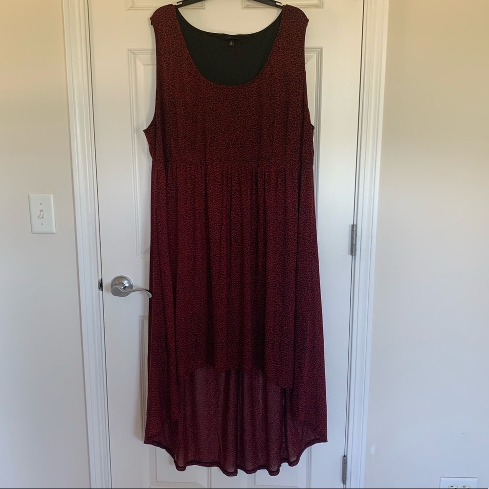 ❤️🐆Torrid Red & Black Leopard Print Hi-Low Dress